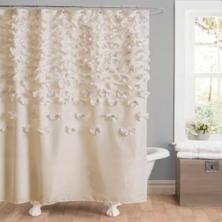 Essential Living Lucia Shower Curtain, Ivory