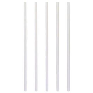 Pegatha 32 in. x 3/4 in. Aluminum White Round Deck Railing Baluster (5 Pack) 50020307
