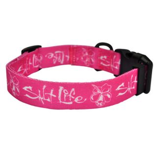 Salt Life Pink Hibiscus Dog Collar Large 756584