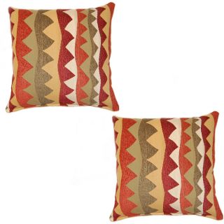 New Wave Brick 17 inch Throw Pillows (Set of 2)
