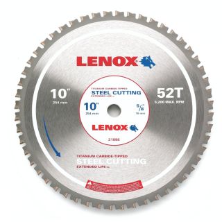 LENOX 10 in 52 Tooth Continuous Carbide Circular Saw Blade