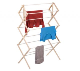 Honey Can Do Heavy Duty Wood Drying Rack   White/Natural —
