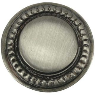 Copper Mountain Hardware Georgian Roped 1 1/2 in. Brushed Nickel Round Cabinet Knob SH129US15