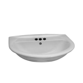 Barclay Products Karla 650 Wall Hung Bathroom Sink in White 4 854WH