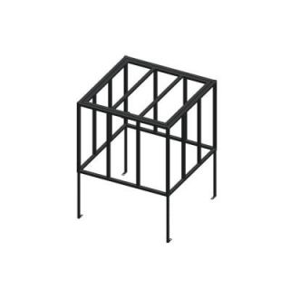 Safeguard A/C Standard Model 38 in. x 38 in. x Adjustable Height Black AC Security Cage with Hinged Top SGSC 3838B