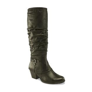 Wear Ever Womens Samantha Black Tall Slouch Boot   Clothing, Shoes