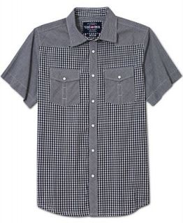 Ecko Unltd Shirt, Multi Pattern Gingham Shirt   Casual Button Down