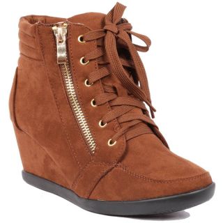 Womens Peggy 56 Suede Lace Up Wedge Sneakers