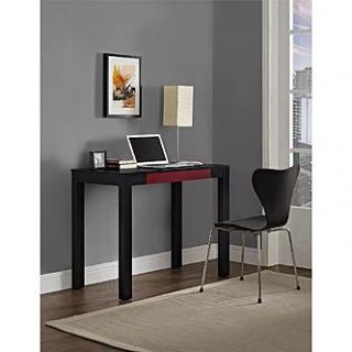 Dorel Home Furnishings Black with Red Drawer Front Parsons Desk with