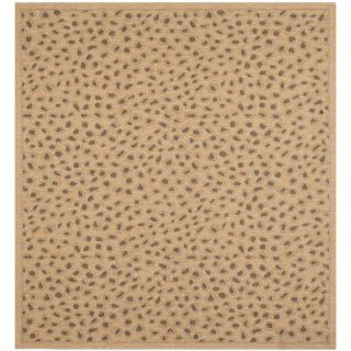 Safavieh Indoor/ Outdoor Courtyard Natural/ Gold Rug (7 Square