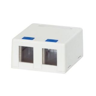 CE TECH 2 Port Category 5e and Category 6 Surface Mounting Box 5322 WH