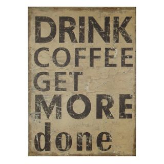 Drink Coffee Get More Done Wooden Wall Decor by Cheungs