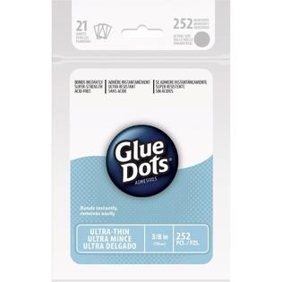 Glue Dots 3/8 Ultra Thin Dot Sheets 252 Clear   Home   Crafts