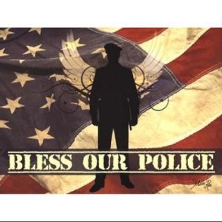 Bless Our Police Poster Print by Marla Rae (16 x 12)