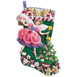 Sugar Plum Fairy Stocking Felt Applique Kit   11492248  