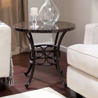 Muschio Faux Marble End Table