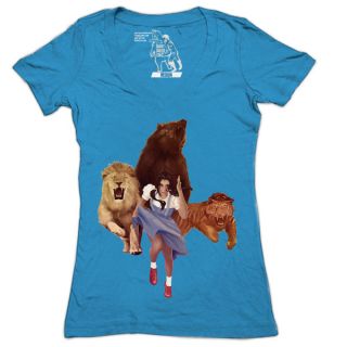 Womens Lion Tiger Bear V neck T shirt  ™ Shopping   The