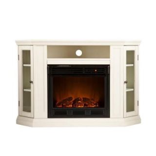 Southern Enterprises Claremont 48 in. Convertible Media Console Electric Fireplace in Ivory FA9314E