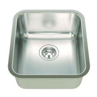 ECOSINKS Acero Combo Undermount Stainless Steel 16 1/8x18 1/8x8 0 Hole Single Bowl Kitchen Sink with Satin Finish DISCONTINUED ECOS 168UA