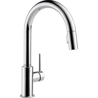 Delta Trinsic Chrome Single Handle Pull down Kitchen Faucet