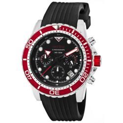 Red Line Mens Piston Black Textured Silicone Watch   14518490