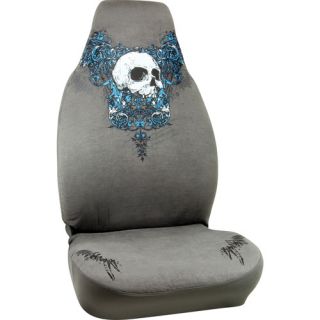 Bell Blue Winged Skull Seat Cover