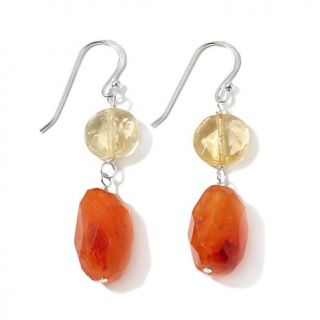 Studio Barse Carnelian and Citrine Sterling Silver Dangle Earrings   7744412