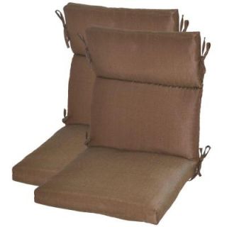 Hampton Bay Wheaton Textured Deluxe High Back Outdoor Chair Cushion (2 Pack) DISCONTINUED 7719 02222000