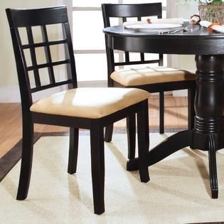 Oxford Creek  5pcs Window Back 42 Round Black Dining Set