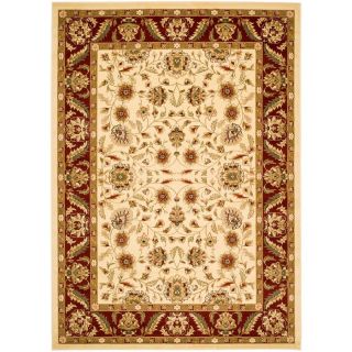 Safavieh Lyndhurst Ivory and Red Rectangular Indoor Machine Made Throw Rug (Common 3 x 5; Actual 39 in W x 63 in L x 0.42 ft Dia)