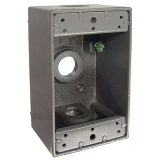 Bell 1 Gang Weatherproof Box with Three 1/2 in. Outlets 5320 0B