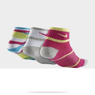 Nike Graphic Quarter Girls Socks (3 Pair)