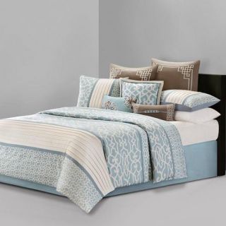 N Natori Fretwork 4 Piece Comforter Set