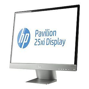 HP Pavilion 25xi   LED monitor   25   1920 x 1080 FullHD   IPS   250 cd/m2   10001   100000001 (dynamic)   7 ms   HDMI, DVI D, VGA   jack black, iridium silver