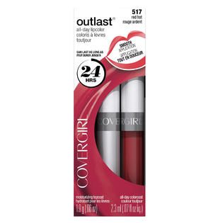 CoverGirl Outlast Lipcolor Red Hot 517, 0.06 fl oz