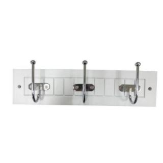 Home Decorators Collection 16 in. Chrome 3 Hook Rail 97806CHBHD