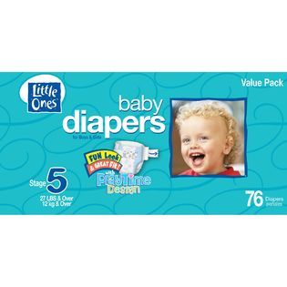 Little Ones  Baby Diapers For Boys and Girls, Size 5 (27 lb & Over