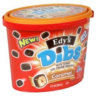 Dreyers Dibs Bite Sized Ice Cream Snacks, Caramel, 9 oz (266 ml)