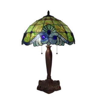 Warehouse of Tiffany Green Geometric Table Lamp  