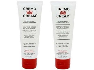 Cremo Astonishingly Superior Shave Cream, 3 oz Travel Tube (2 Pack)
