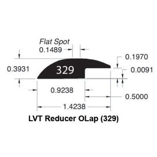 39 x 1.43 x 78 Red Oak LVT Overlap Reducer in Natural