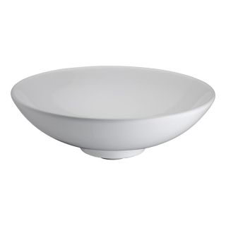 Barclay White Fire Clay Vessel Round Bathroom Sink