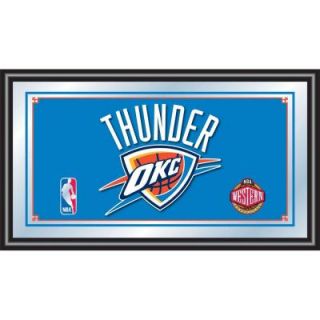 Trademark Oklahoma City Thunder NBA 15 in. x 26 in. Black Wood Framed Mirror NBA1500 OCT