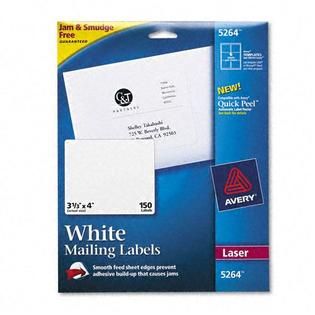 Avery Laser White Mailing Labels   Office Supplies   Office Equipment