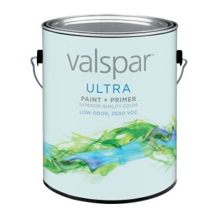 Valspar Black Flat Latex Interior Paint and Primer in One (Actual Net Contents 128 fl oz)