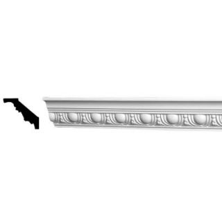 American Pro Decor 2 1/8 in. x 2 1/8 in. x 94 1/2 in. Egg and Dart Polyurethane Crown Moulding 5APD10042