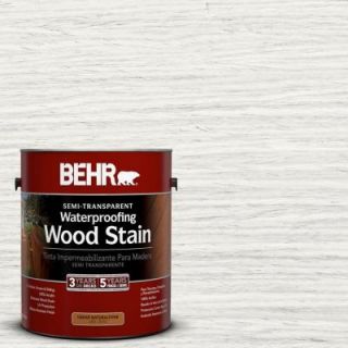 BEHR 1 gal. #ST 210 Ultra Pure White Semi Transparent Waterproofing Wood Stain 307701