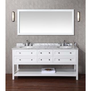 Stufurhome Marla 72 inch Double Sink Bathroom Vanity with Mirror