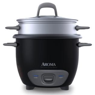 Aroma ARC 743 1NGB 6 Cup Pot Style Rice Cooker   Black   Appliances