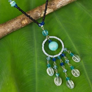 Stainless Steel Azure Dreamcatcher Turquoise Necklace (Thailand)
